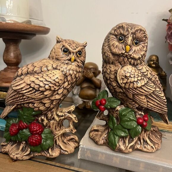 Set of Two vintage ceramic owls. - Picture 1 of 10